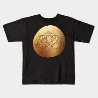 Gemini Girls Metallic Gold Kids T-Shirt